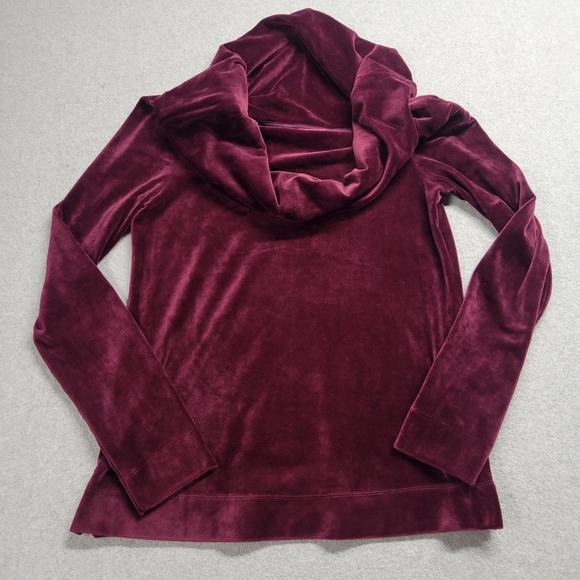 Lilly Pulitzer Belinda Off The Shoulder Top Size Medium Burgundy Velour Velvet - Picture 1 of 9